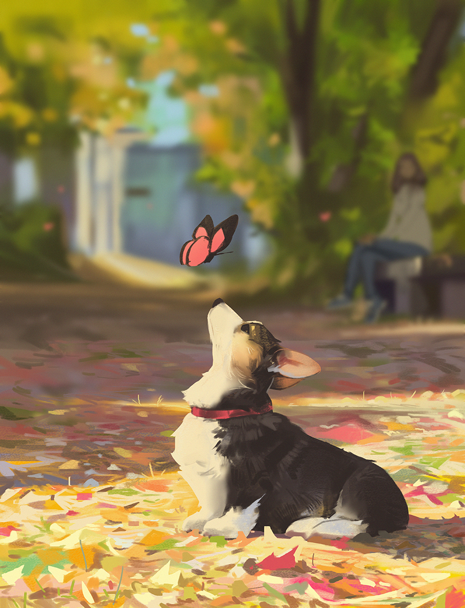 Autumn corgi 2 by snatti89 on DeviantArt