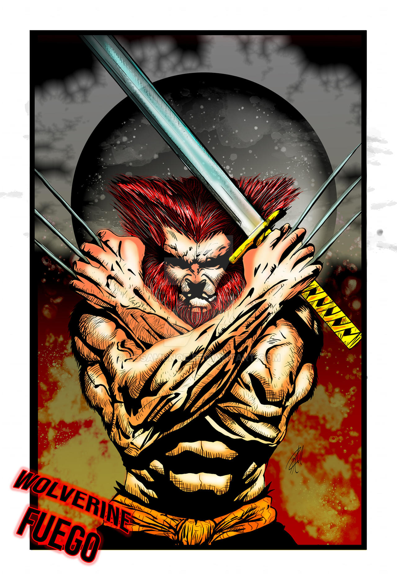 WOLVERINE FUEGO by RosaMunoz on DeviantArt