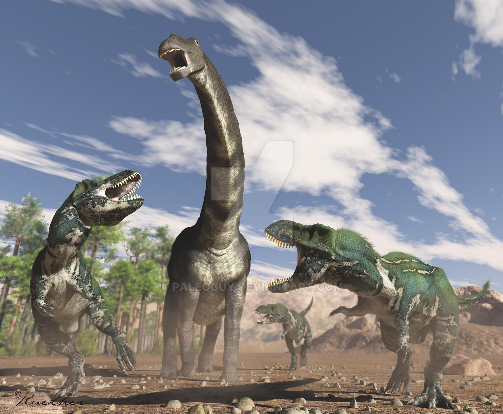 Alamosaurus, Tyrannosaurs rex