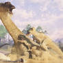 Allosaurus and Diplodocus