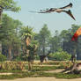 Hatzegopteryx and Magyarosaurus