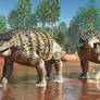 Scutosaurus with Inostrancevia