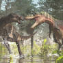 Albertosaurus and Gryposaurus