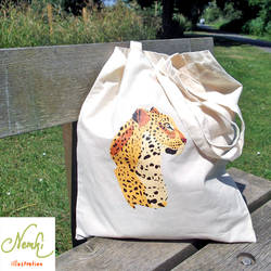 Leopard Cotton Tote Bag