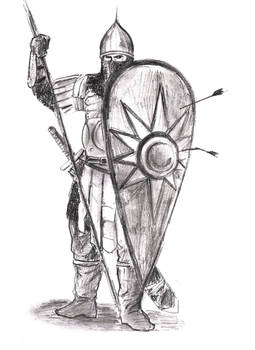 Russian medieval warrior