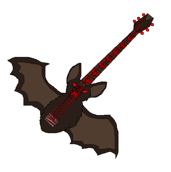 Vampire Bat Guitar Cake