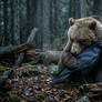 Grizzly Bear and Raven