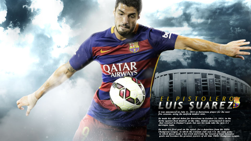 Luis Suarez ( FC Barcelona ) Wallpaper by LuisGFXSoccer, visual art