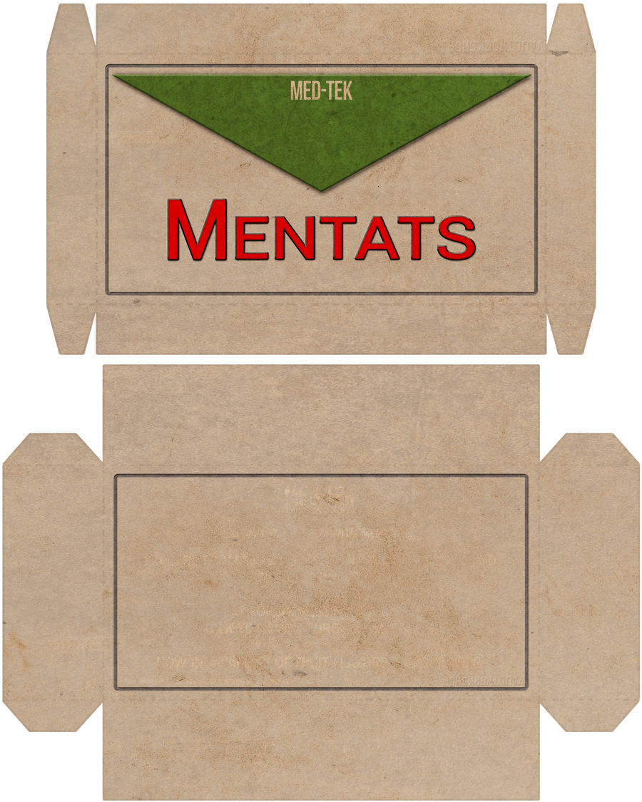 Fallout Printable Mentats Box Lid Template By Vaultworkshop On DeviantArt