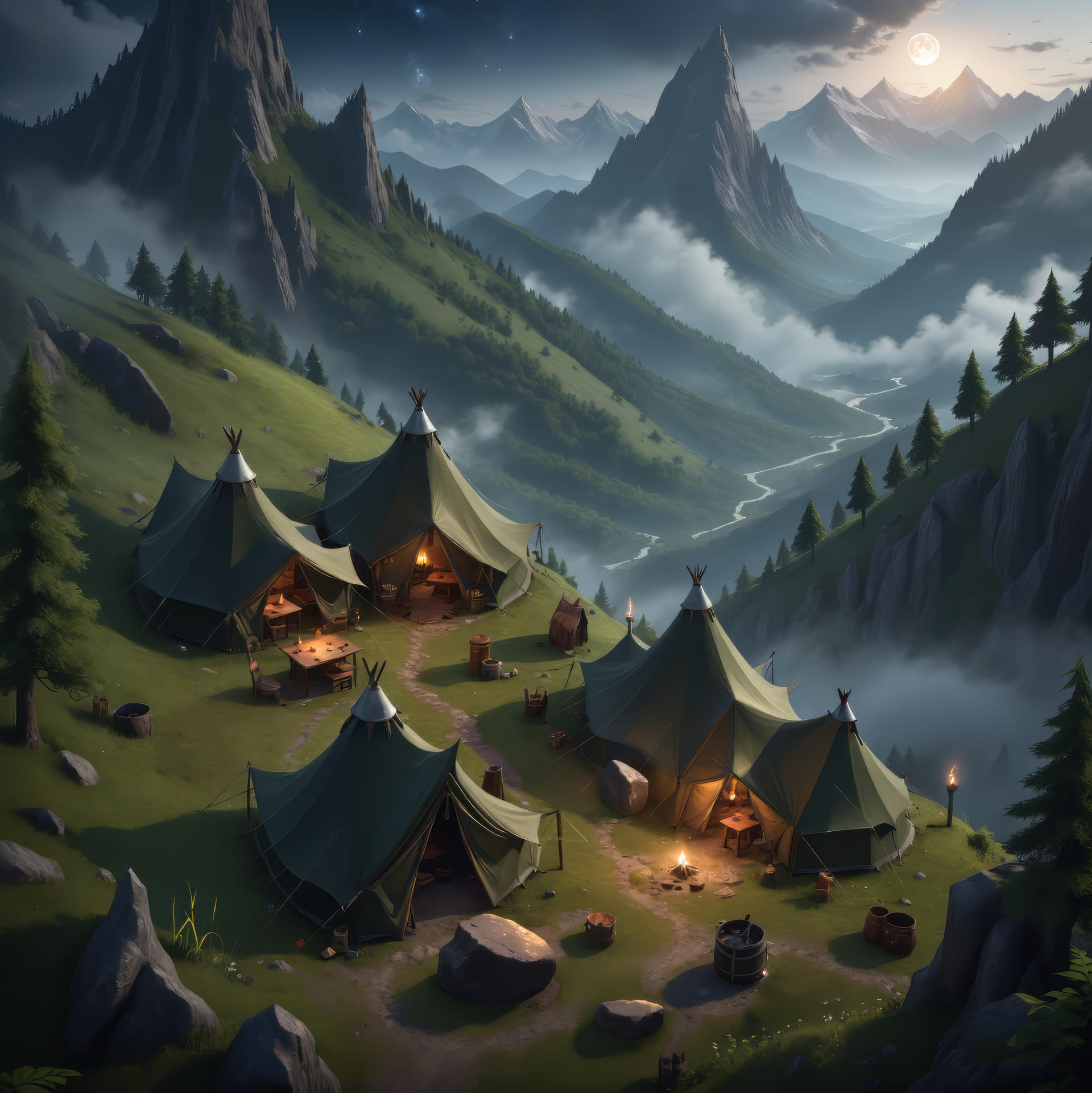 forbidden tech, alc by gmkarlsvard on deviantart... Campsite at Night by GMKarlsvard on DeviantArt