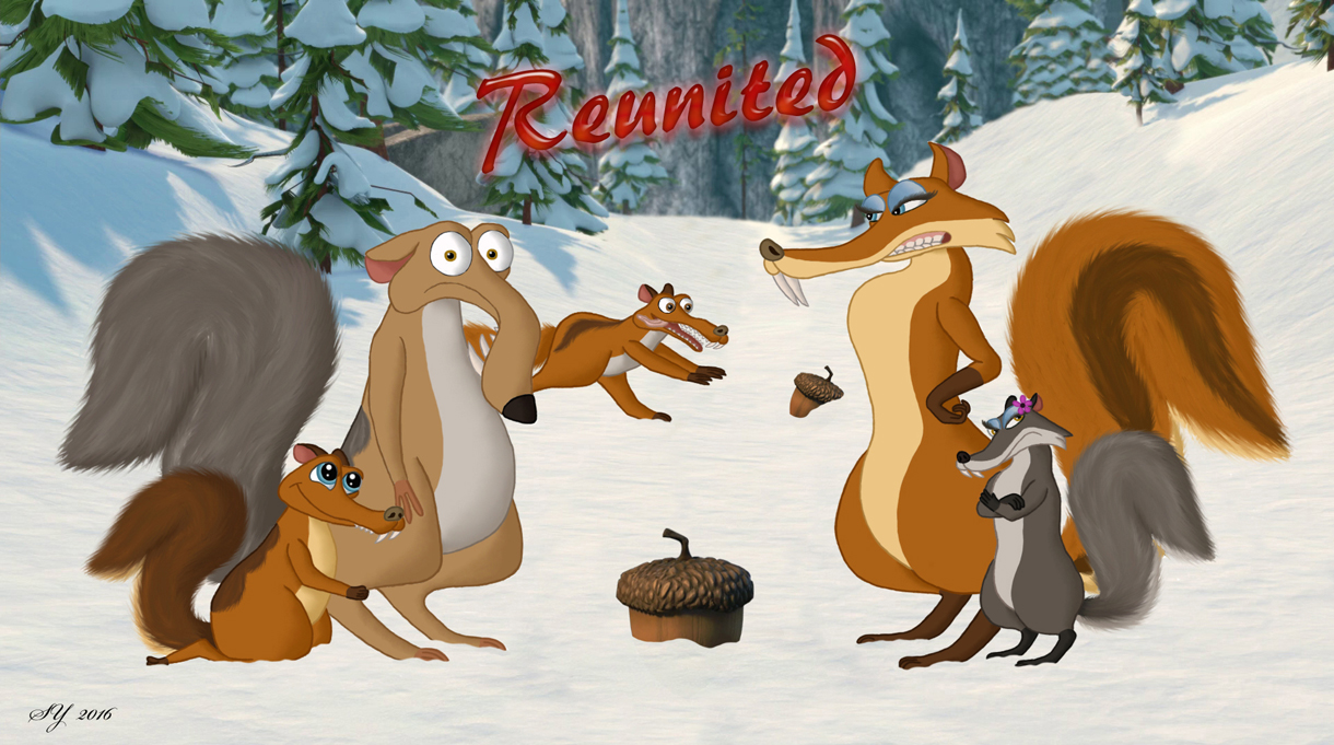 Scratte Deviantart Scrat and Scratte Reunited by Sk8erYena on DeviantArt