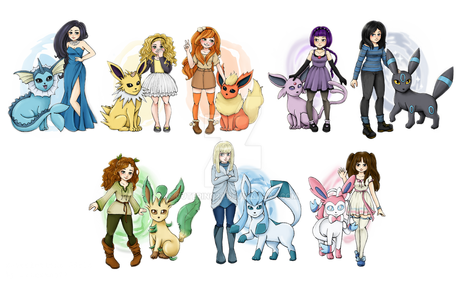 Eeveelutions Girls - All together!