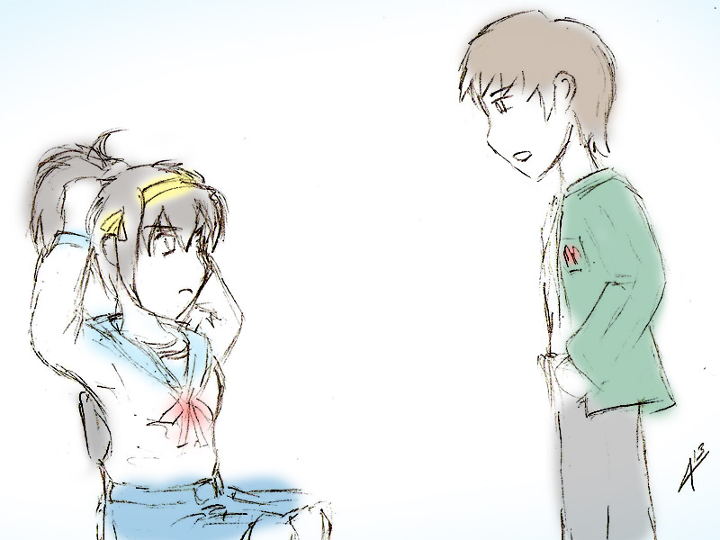 A Chat with Haruhi Suzumiya by Arcemise