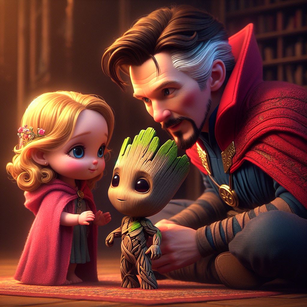 Hug Me Groot Doctor Strange: Little Clara Hugs Little Groot by UniquelyWonder on ...