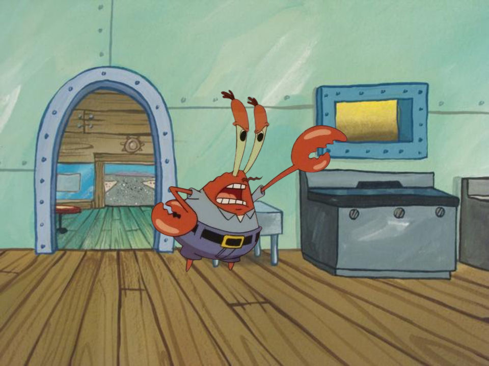 Mr Animal Ripped Mr. Krabs Says 'Who Ripped My $1 Bill?!' by brandoncockburn on DeviantArt