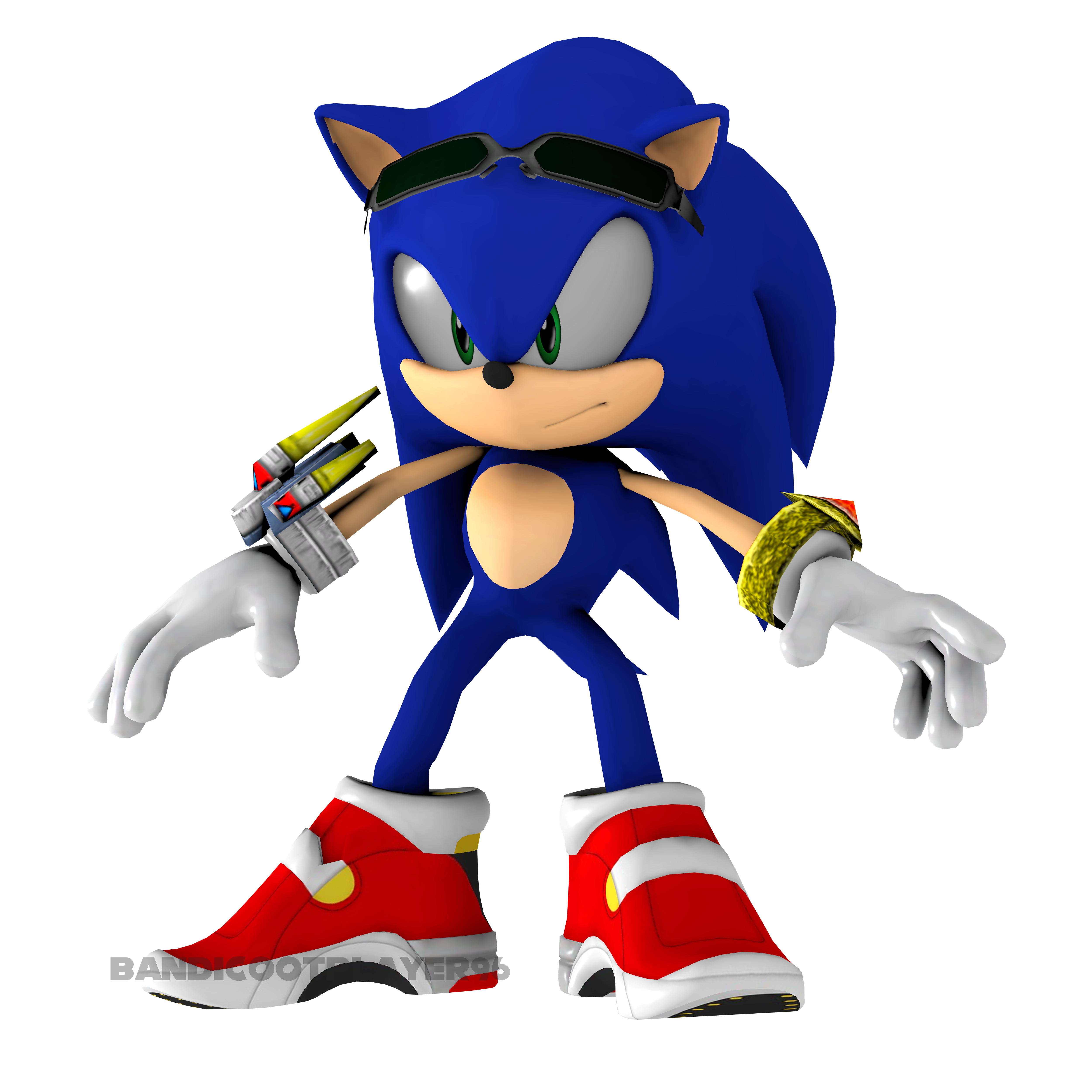 Classic Sonic  Sonic the Hedgehog 2 Render by bandicootbrawl96 on  DeviantArt