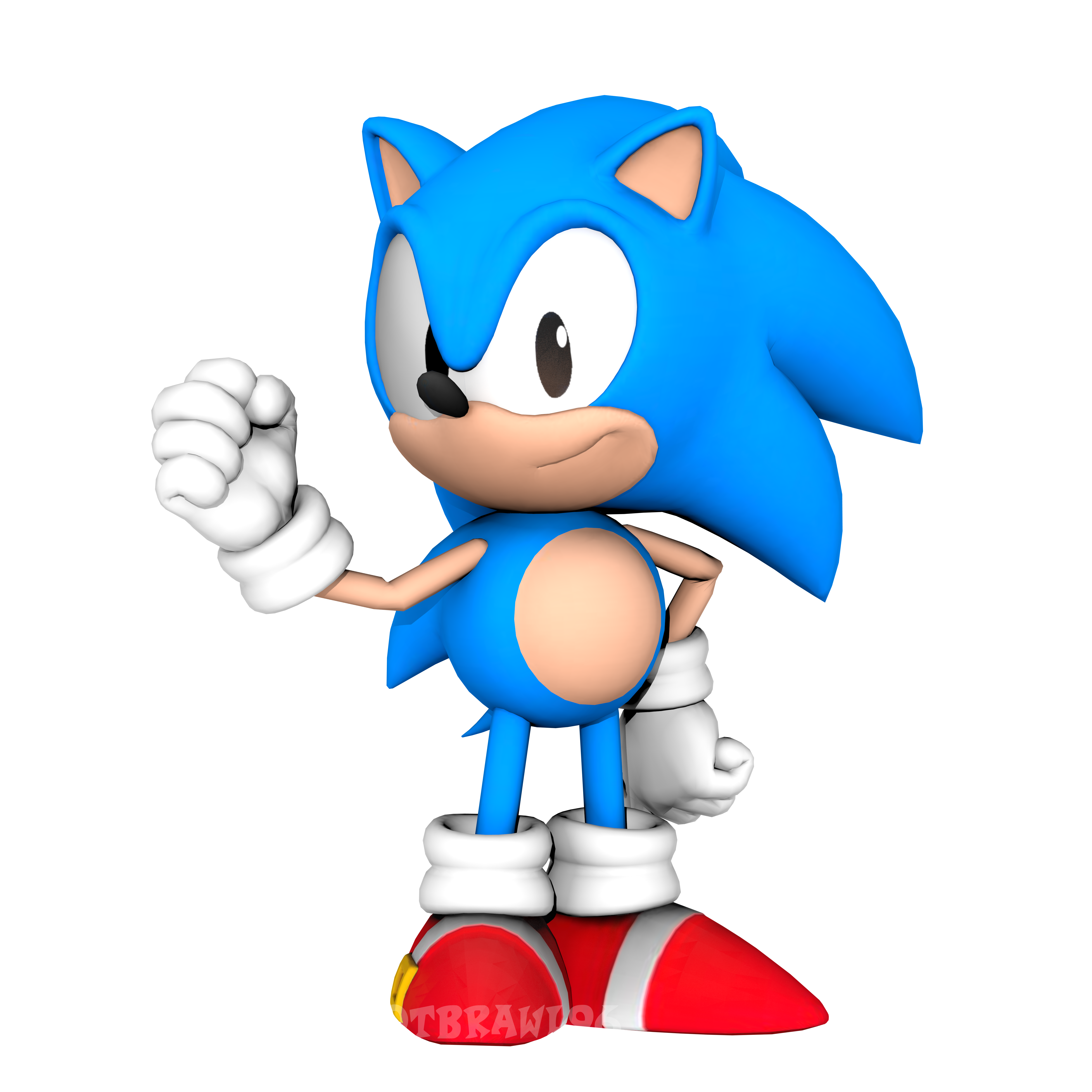 Classic Sonic  Sonic the Hedgehog 2 Render by bandicootbrawl96 on  DeviantArt