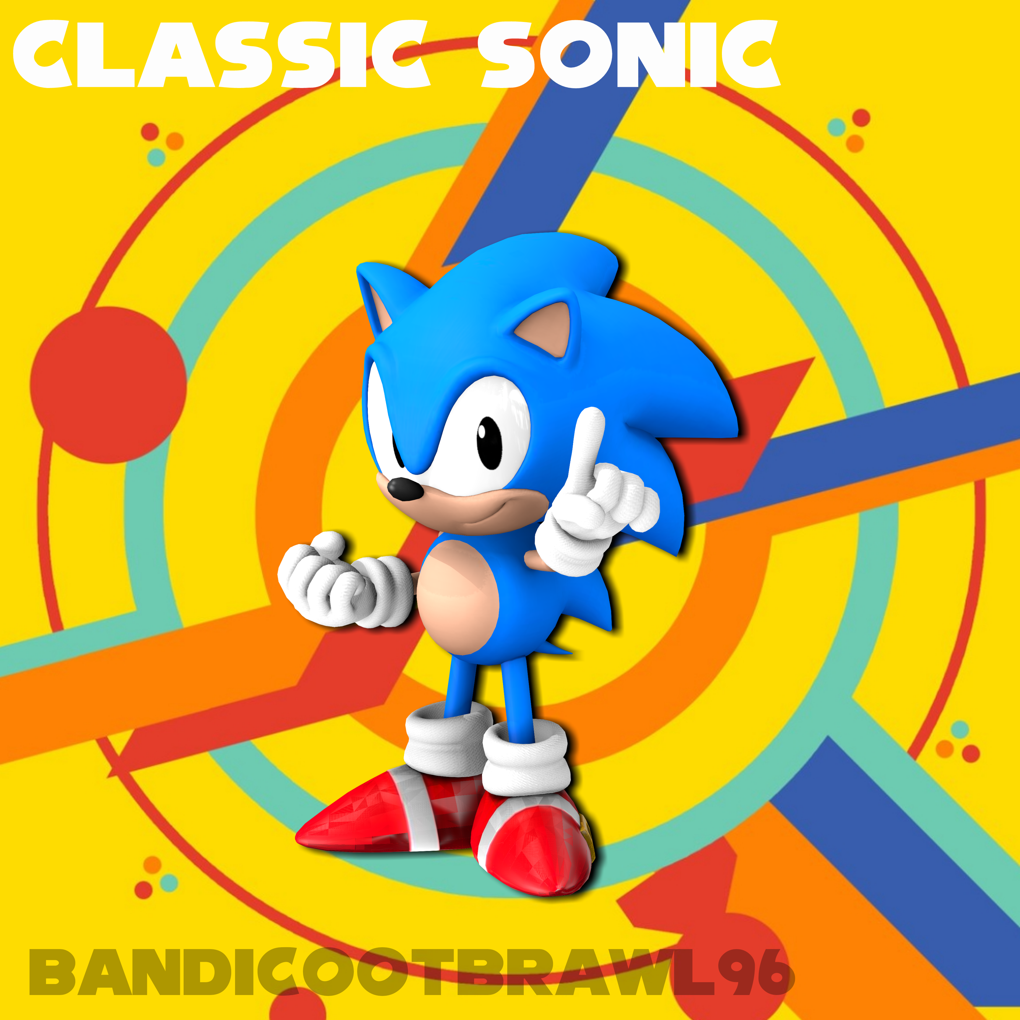 Classic Sonic  Mania Render by bandicootbrawl96 on DeviantArt
