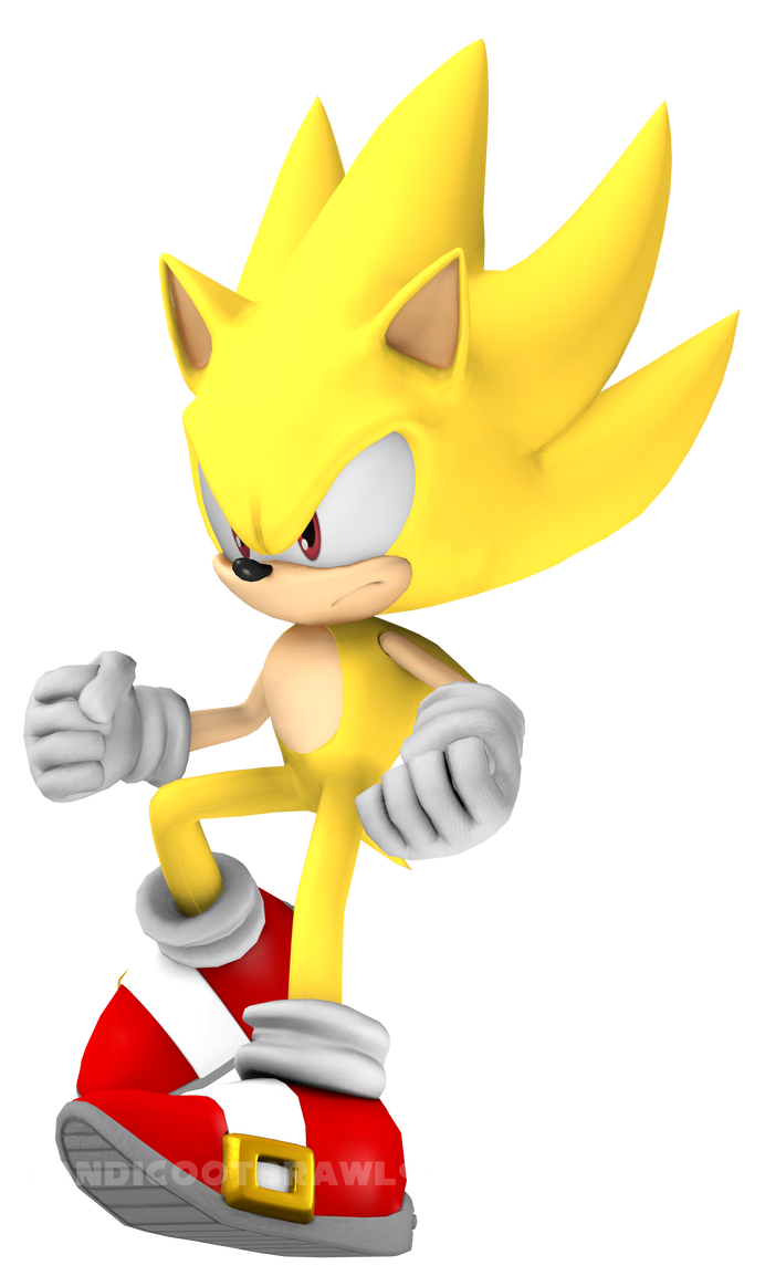 OUTDATED RENDER | Modern Super Sonic Render by bandicootbrawl96 on ...