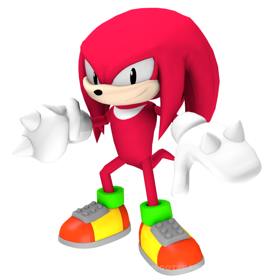 Classic Knuckles the Echidna Render by bandicootbrawl96 on DeviantArt