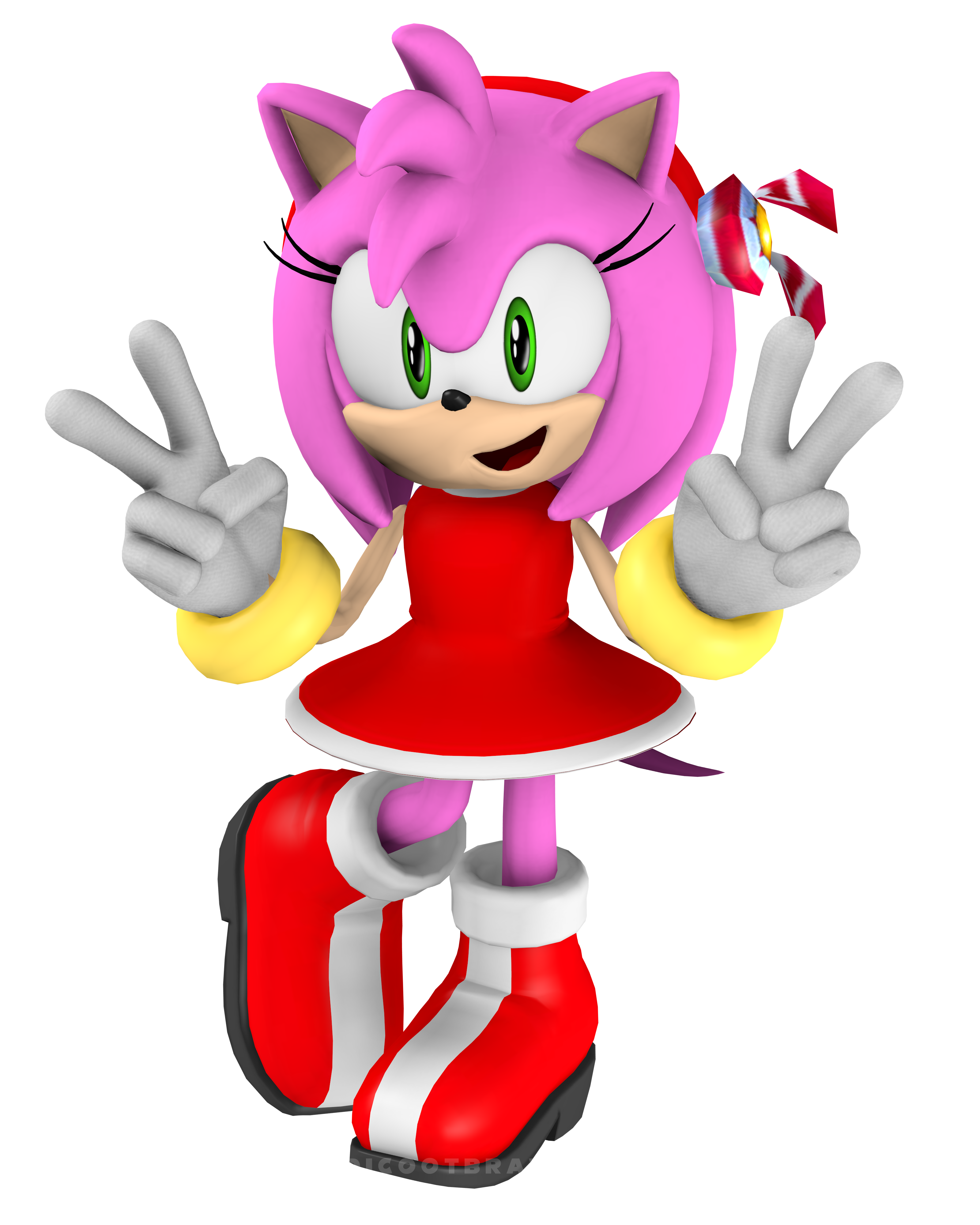 Amy Rose Render by bandicootbrawl96 on DeviantArt