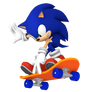 Dreamcast Sonic Skateboard Render