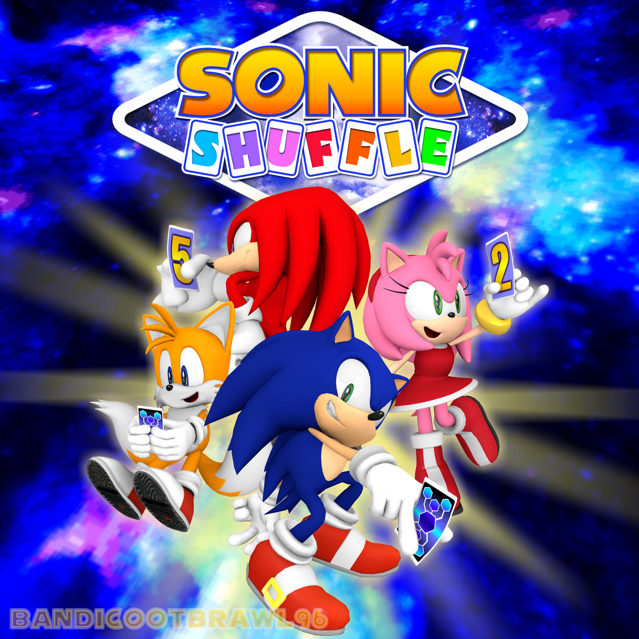 Sonic Shuffle Cover Art Recreation (Dreamcast Era)