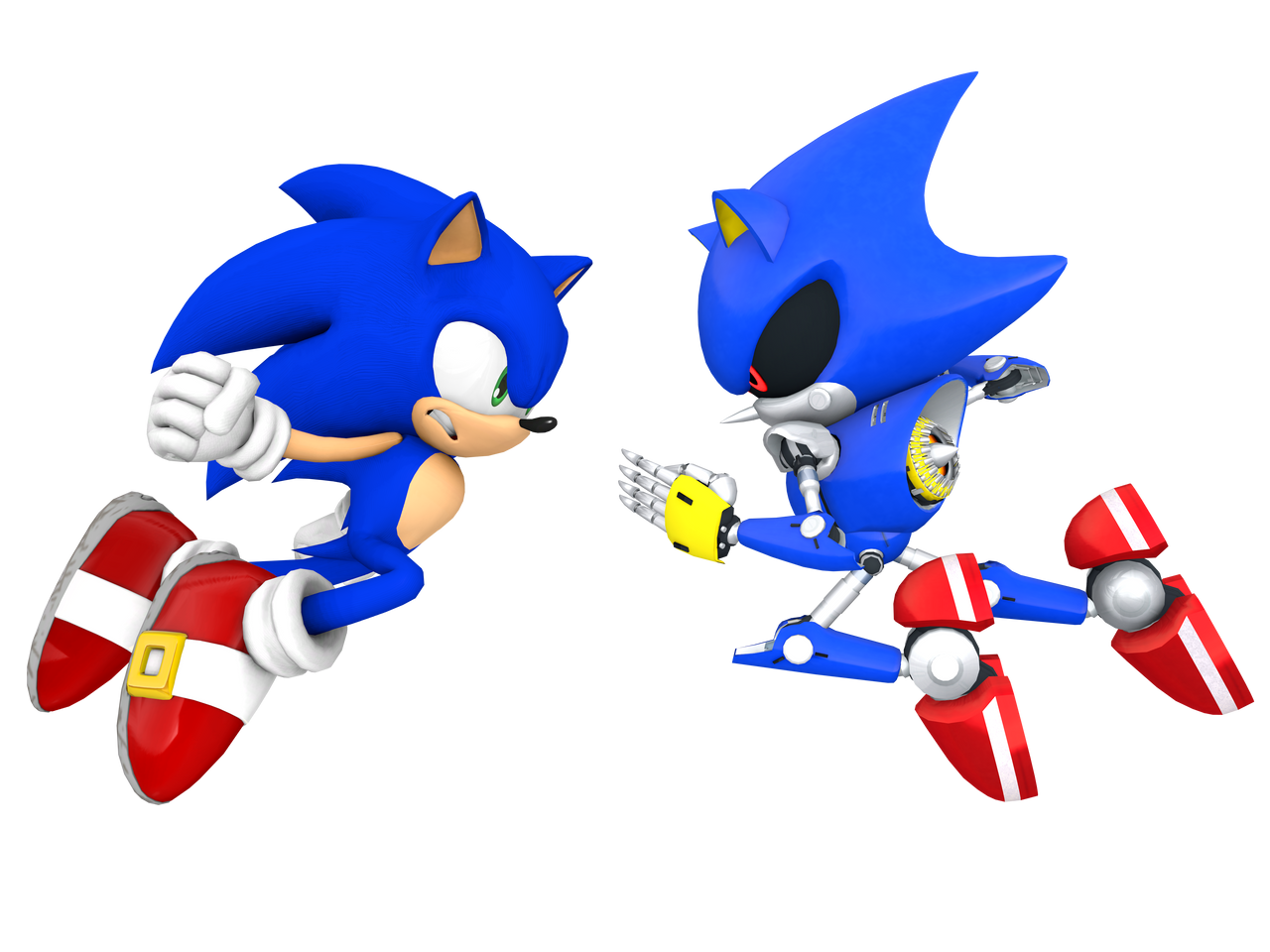 Sonic vs. Metal Sonic Render