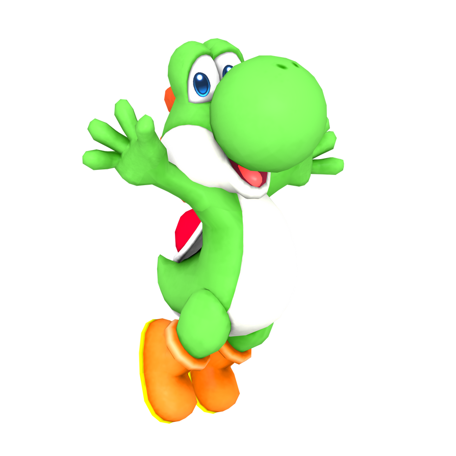 Yoshi July 2021 Render by bandicootbrawl96 on DeviantArt