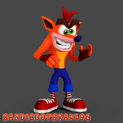 Classic Crash Bandicoot Updated Model Test Render
