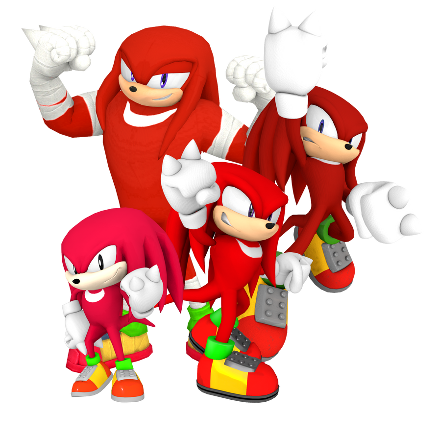 Knuckles Generations 4 Generations of Knuckles the Echidna by bandicootbrawl96 on DeviantArt