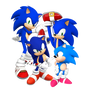4 Generations of Sonic the Hedgehog