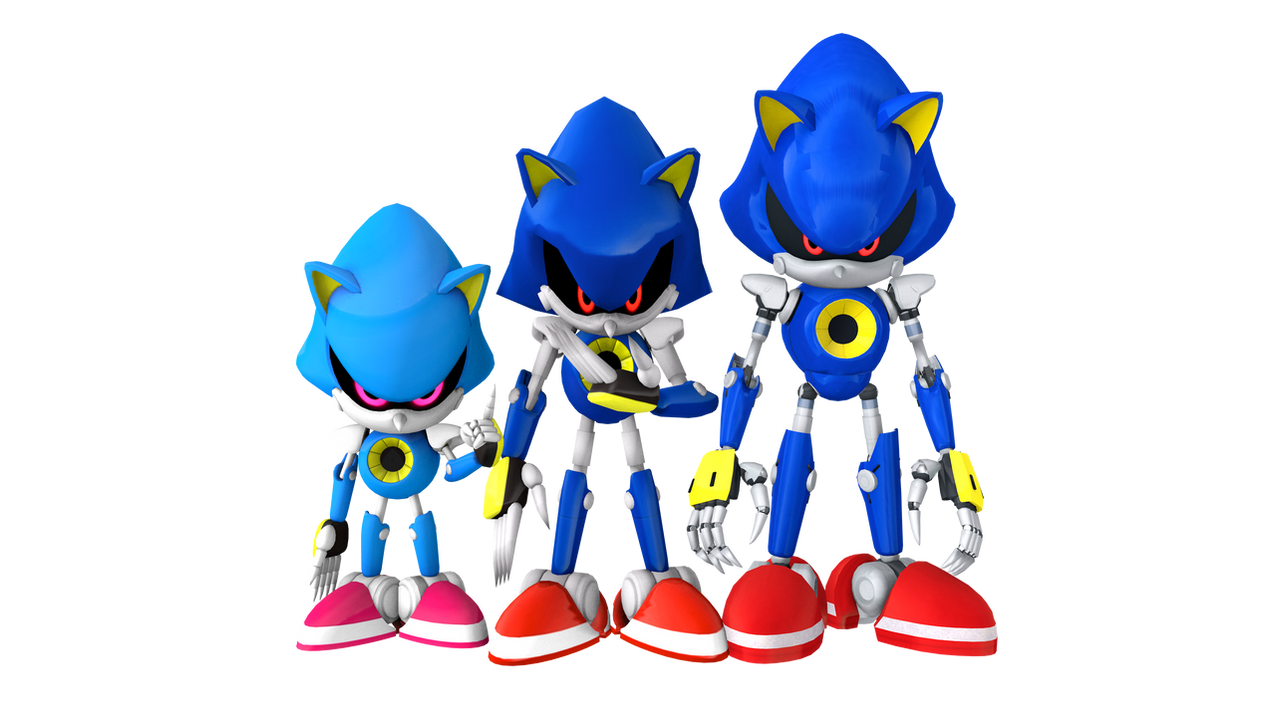 Metal Sonic Three Eras Render