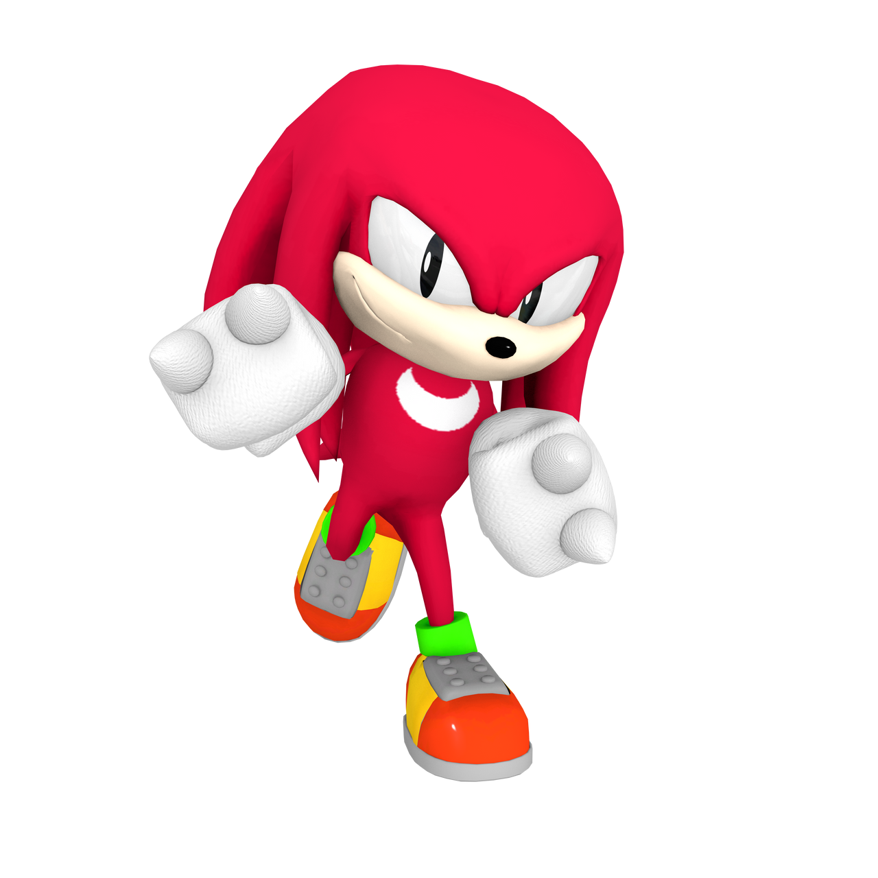 Knuckles Rende Classic Knuckles Sonic the Fighters Run Render by bandicootbrawl96 on ...