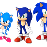 3 Eras of Sonic the Hedgehog 2022 Render