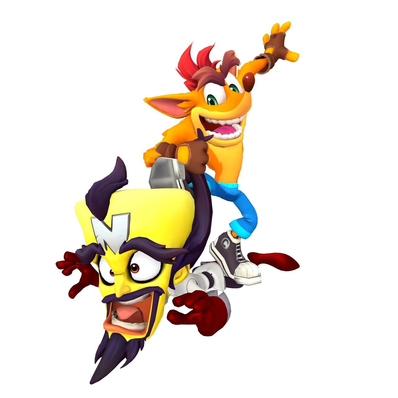 Crash and Dr. Cortex Humiliskate Render