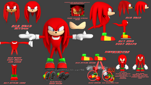 Dreamcast Knuckles HD Model Reference Showcase