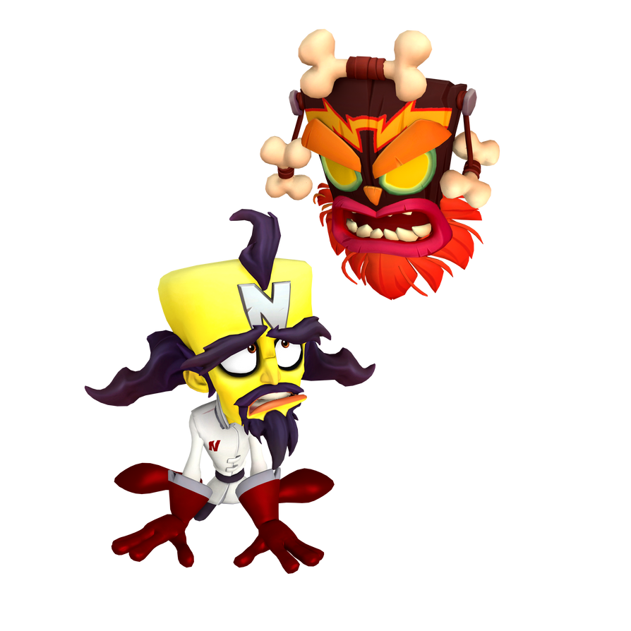 Dr. Neo Cortex and Uka Uka Classic Render by bandicootbrawl96 on DeviantArt