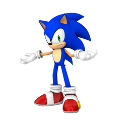 Sonic the Hedgehog Unsure Shrug Render