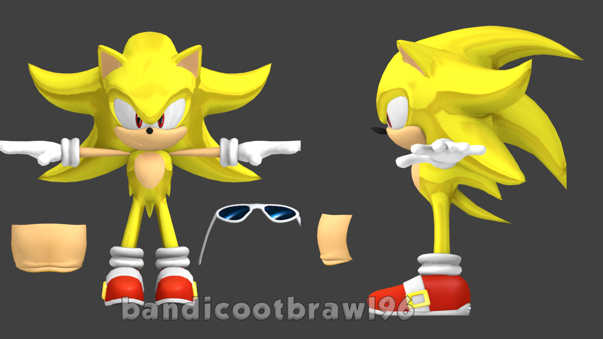 Dreamcast Super Sonic New Model WIP 2023