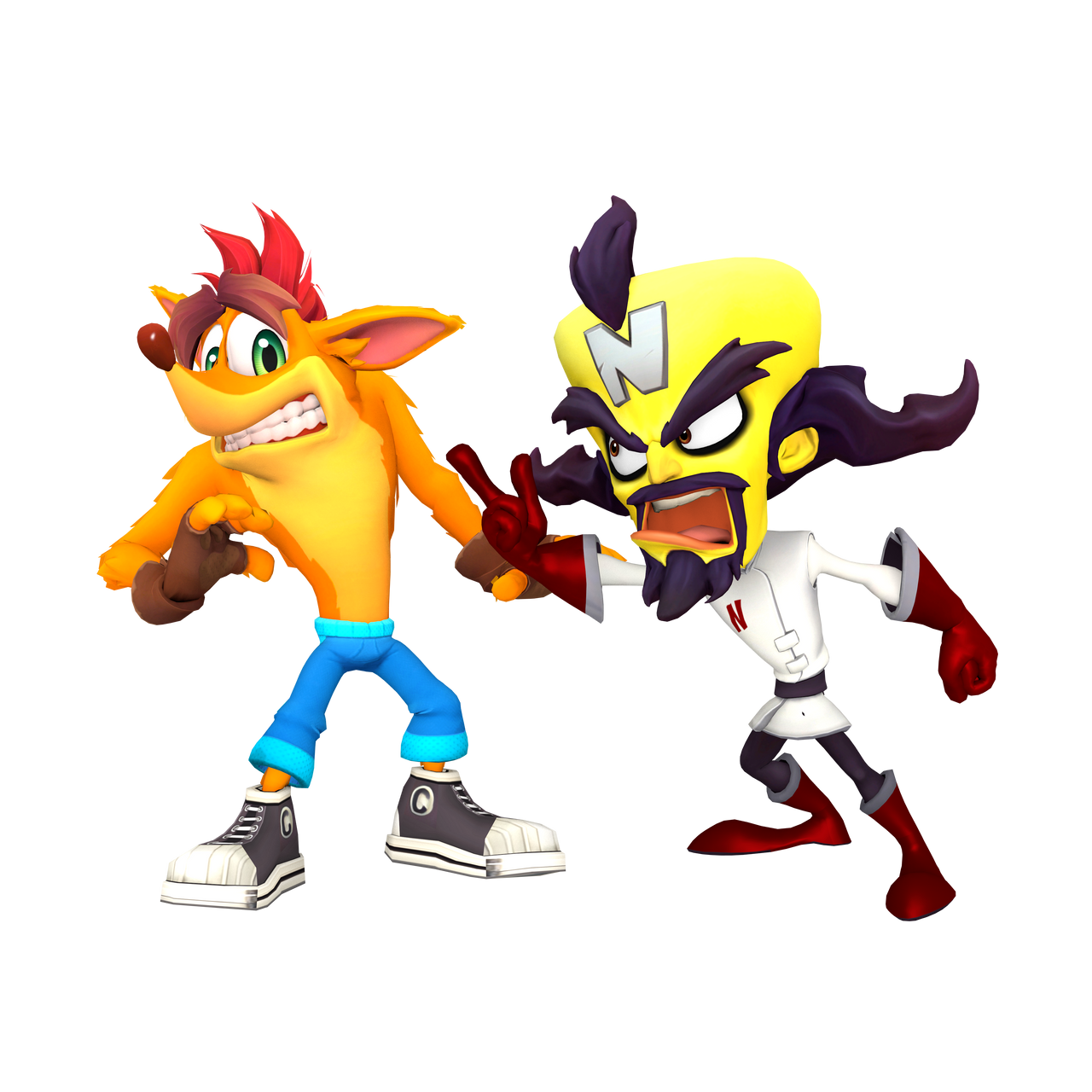 Cortex Crash Drawing Dr. Cortex Yelling at Crash Bandicoot Render by bandicootbrawl96 on ...