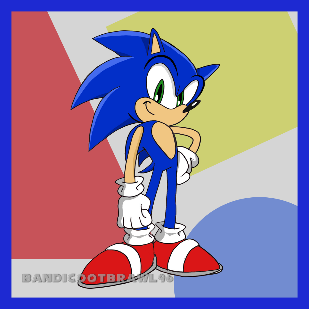 Classic Sonic Shrug Render by bandicootbrawl96 on DeviantArt