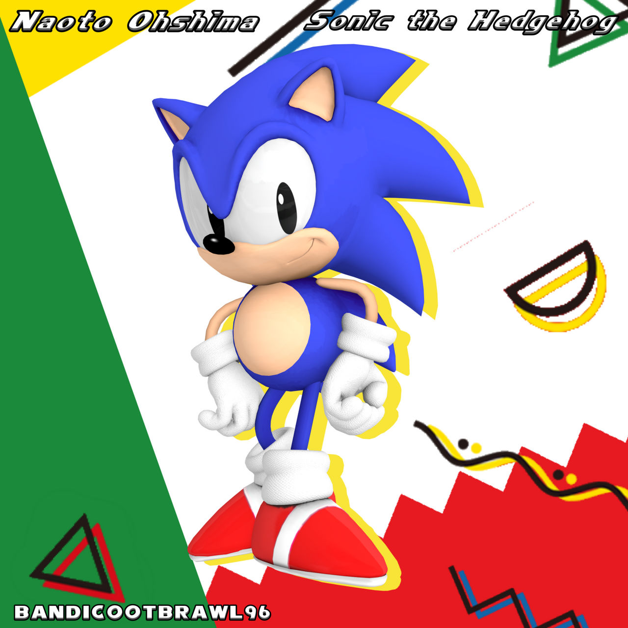 Classic Sonic Render by bandicootbrawl96 on DeviantArt