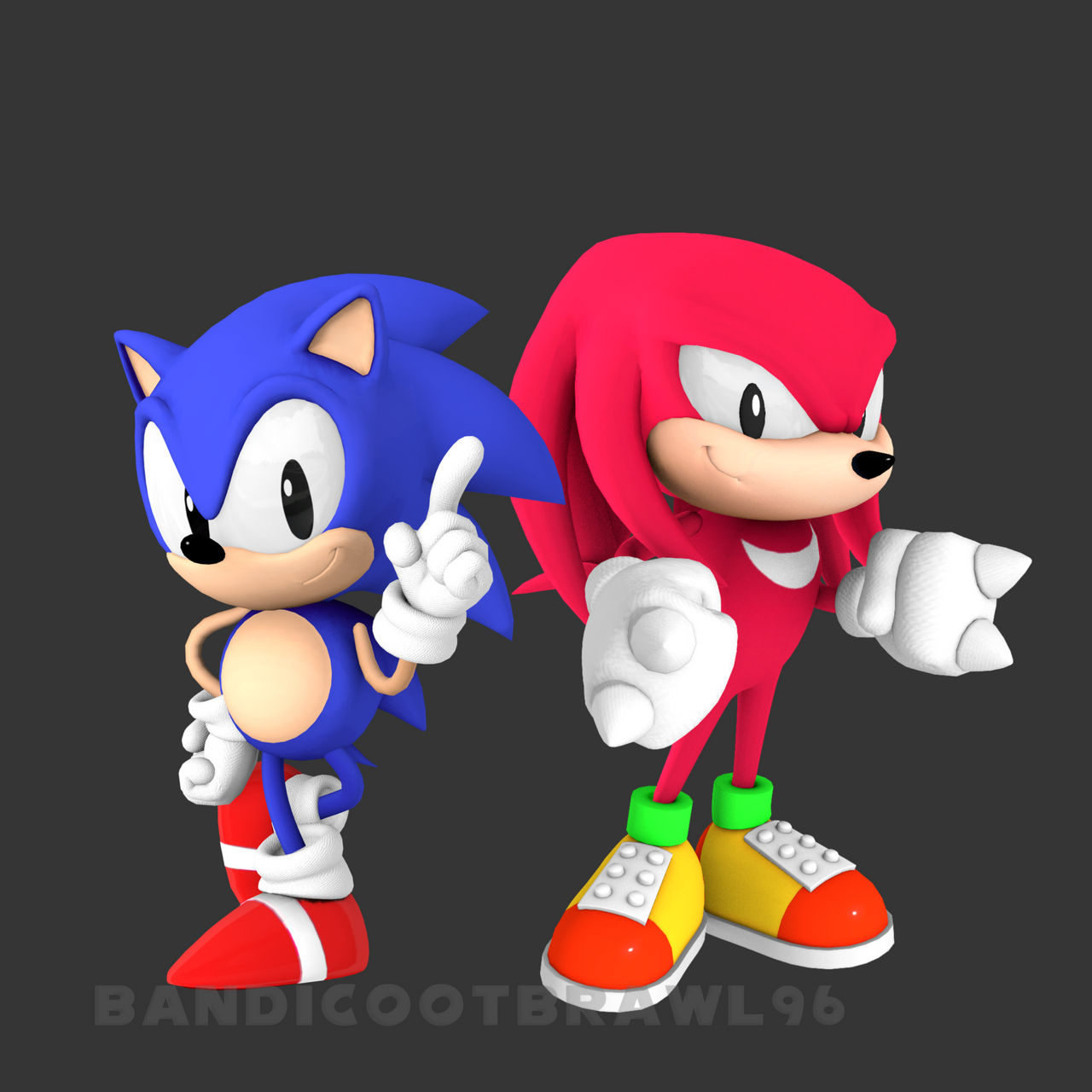 Classic Sonic and Classic Amy Render 2022 by bandicootbrawl96 on DeviantArt