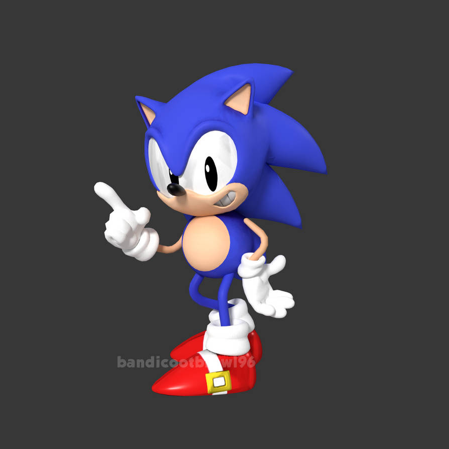 Classic Sonic New Render Setup Test by bandicootbrawl96 on DeviantArt