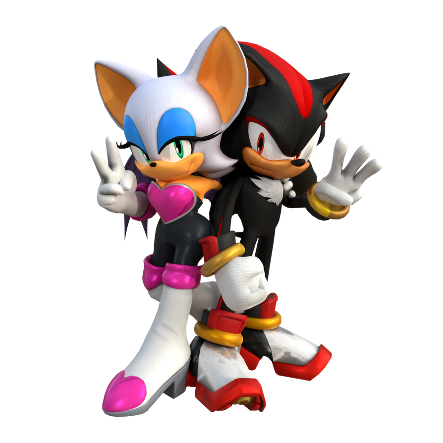 Shadow and Rouge 23rd Anniversary Render by bandicootbrawl96 on DeviantArt