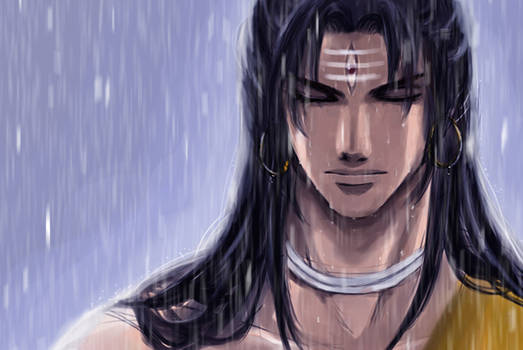 Shiva in the rain