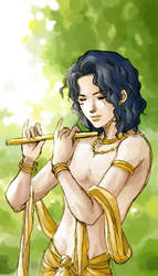 a young Krishna