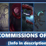 COMMISSIONS OPEN [ $1.00 -- $40.00 ]