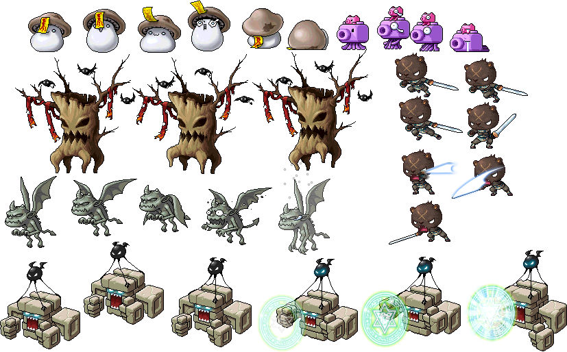 Maplestory monster sprites 3 by SUPLEXVORE on DeviantArt